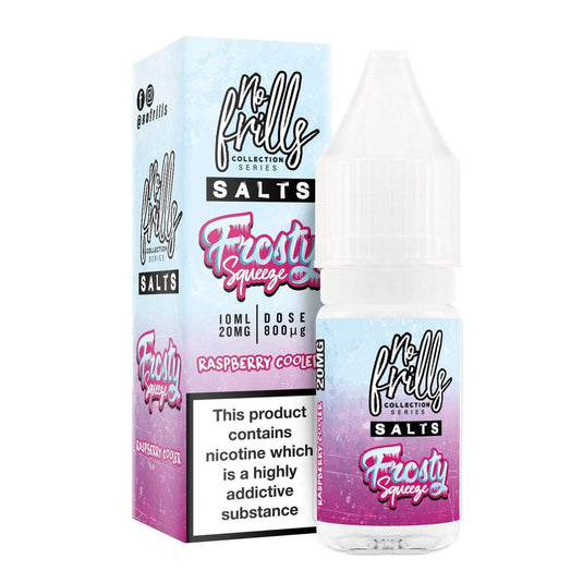 No Frills Nic Salt E-Liquids 10ml / Raspberry / 10mg No Frills Frosty Squeeze Collection Nic Salts