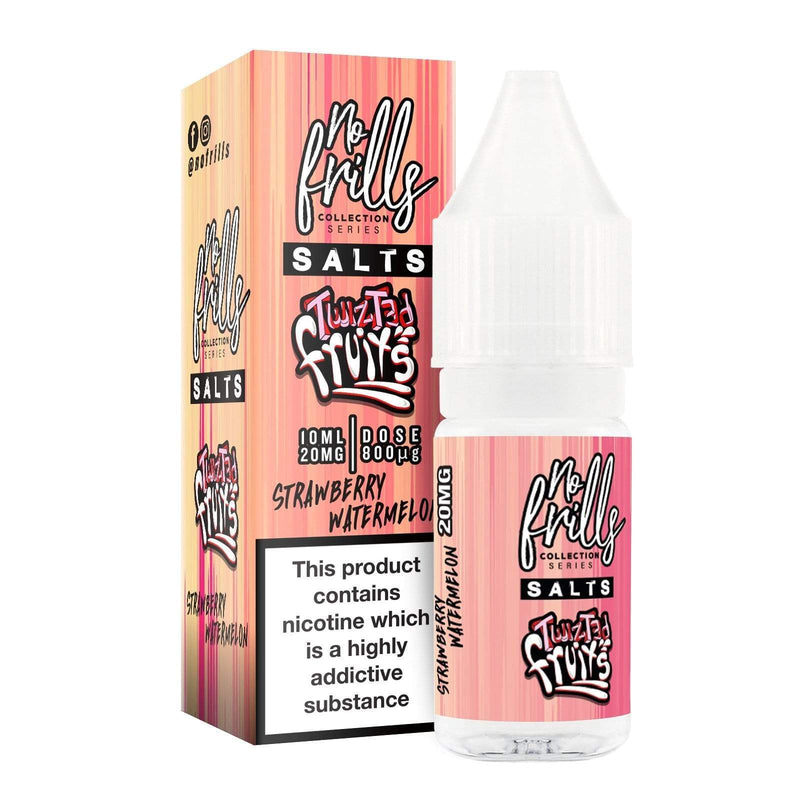 Load image into Gallery viewer, No Frills Nic Salt E-Liquids 10ml / Strawberry Watermelon / 10mg No Frills Twisted Fruits Collection Nic Salts
