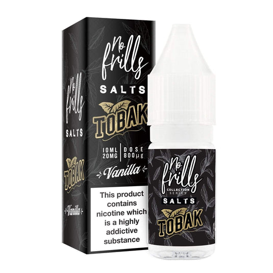 No Frills Nic Salt E-Liquids 10ml / Vanilla / 10mg No Frills Tobak Collection Nic Salts